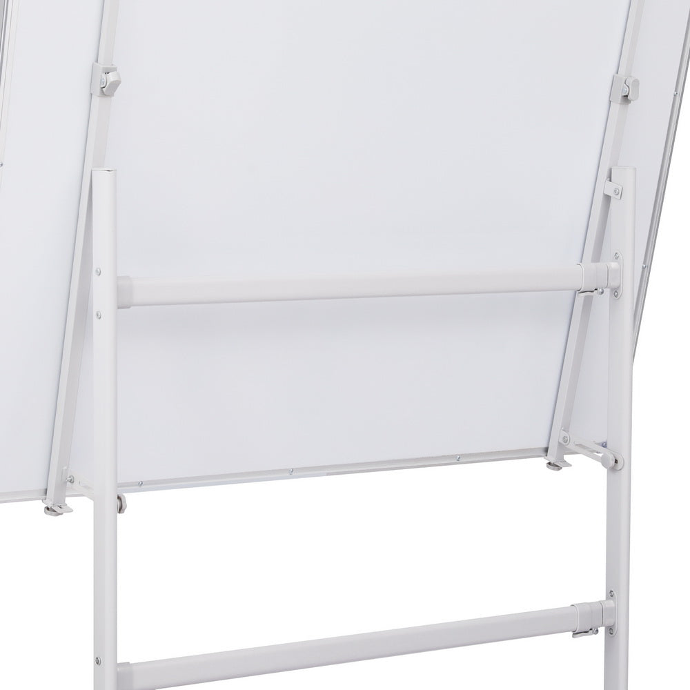 90x120cm Standing Whiteboard with Wheels Magnetic Double-Sided Erase Board 3