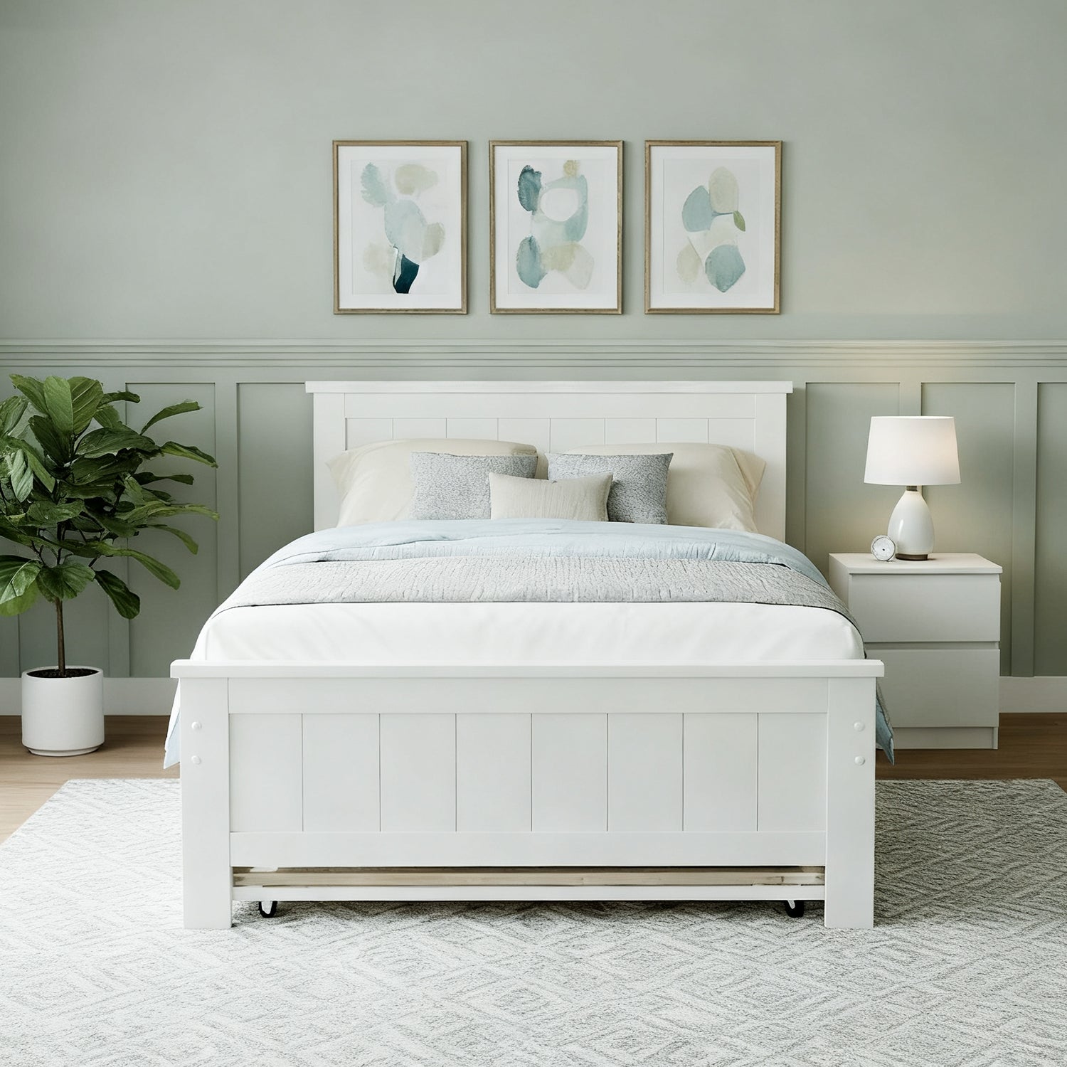 Artiss King Single Bed Frame and Bedside Table 4