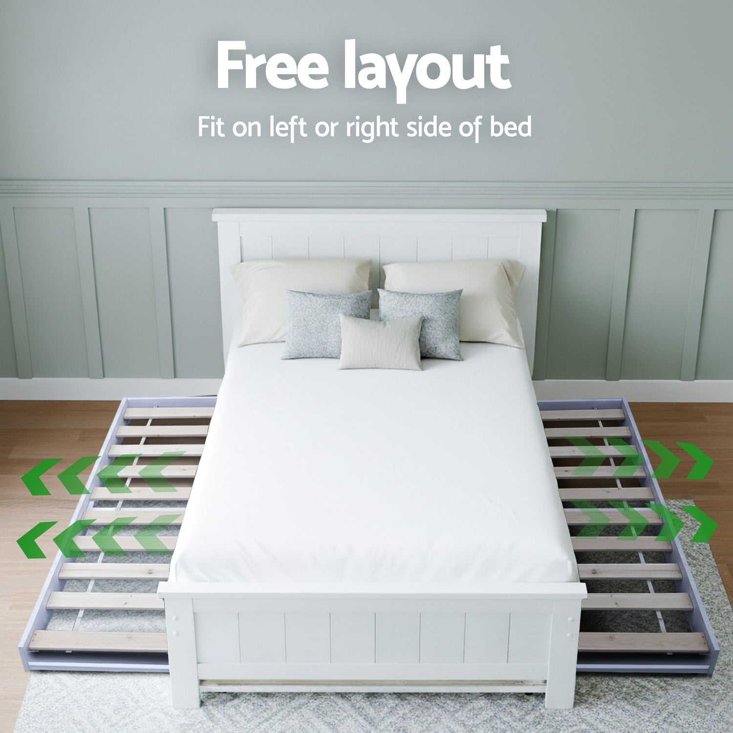 Artiss King Single Bed Frame and Bedside Table 6