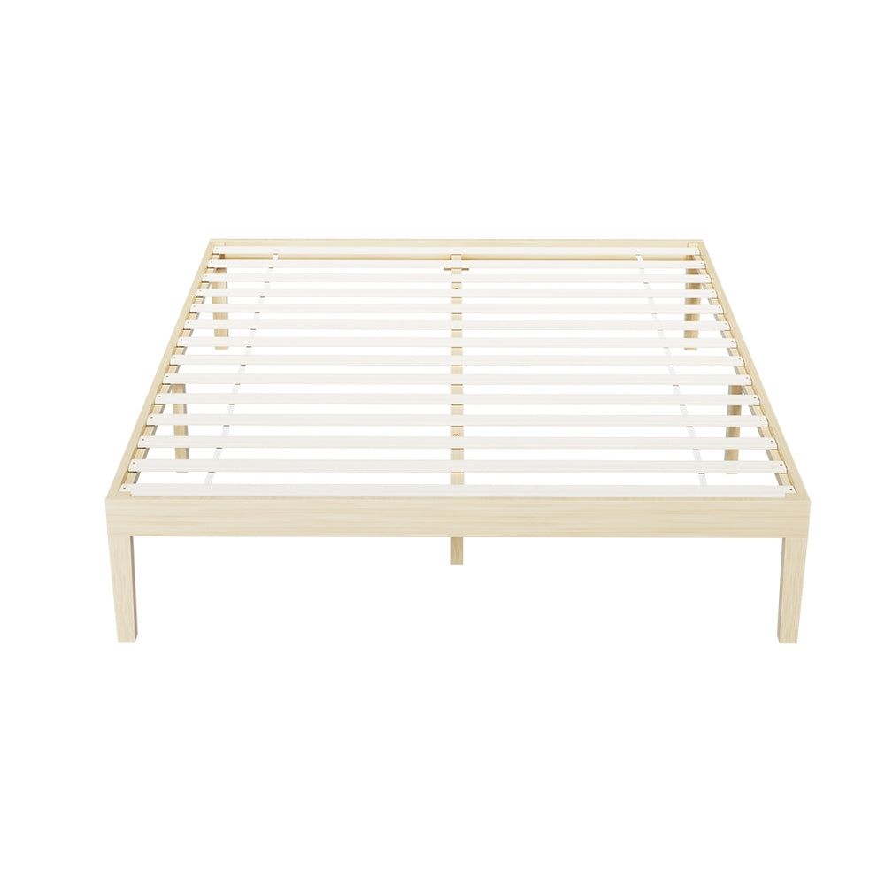 Artiss Bed Frame Double Size Wooden Base Mattress Platform Timber Pine BRUNO 3