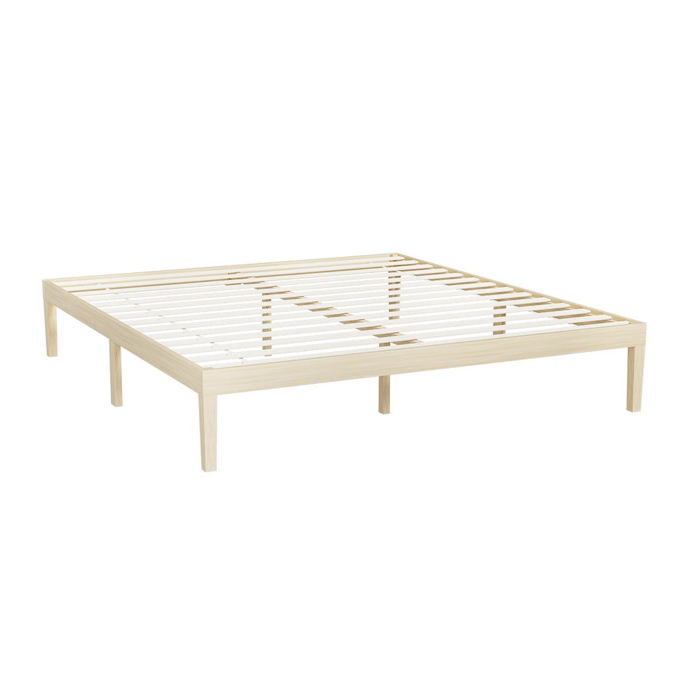 Artiss Bed Frame King Size Wooden Base Mattress Platform Timber Pine BRUNO 7