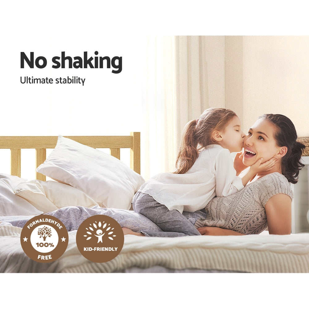 Artiss Bed Frame Double Size Wooden Oak SOFIE 6