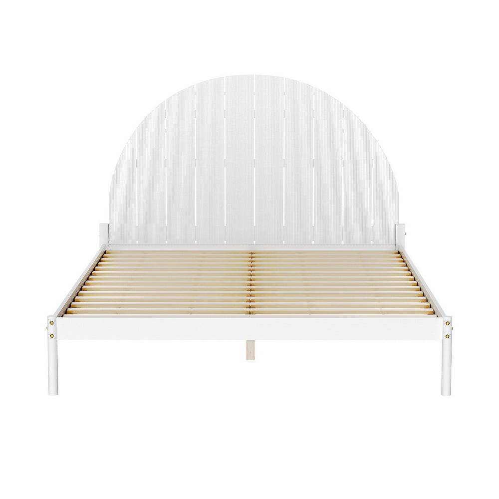 Artiss Bed Frame Queen Size Wooden White DALY 3
