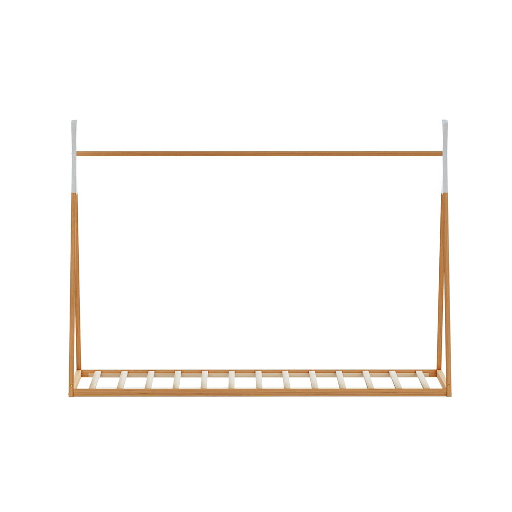 Artiss Bed Frame Wooden Kids House Single Frame Oak ENID 3