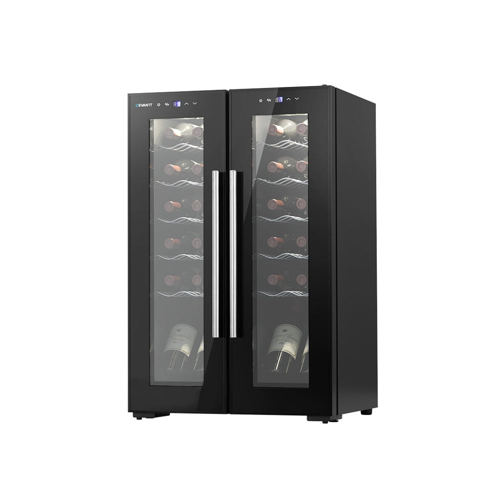 Devanti Wine Fridge Cooler Dual Zone 24 Bottles 7