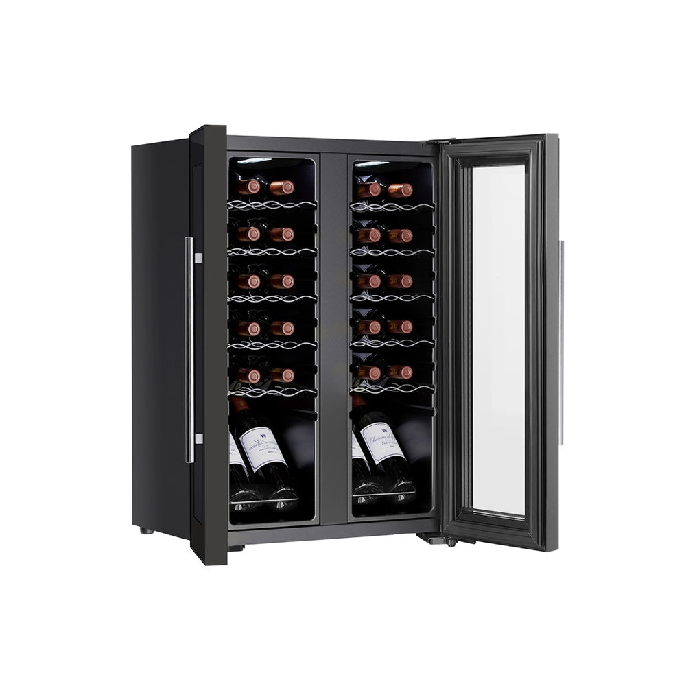 Devanti Wine Fridge Cooler Dual Zone 24 Bottles 3