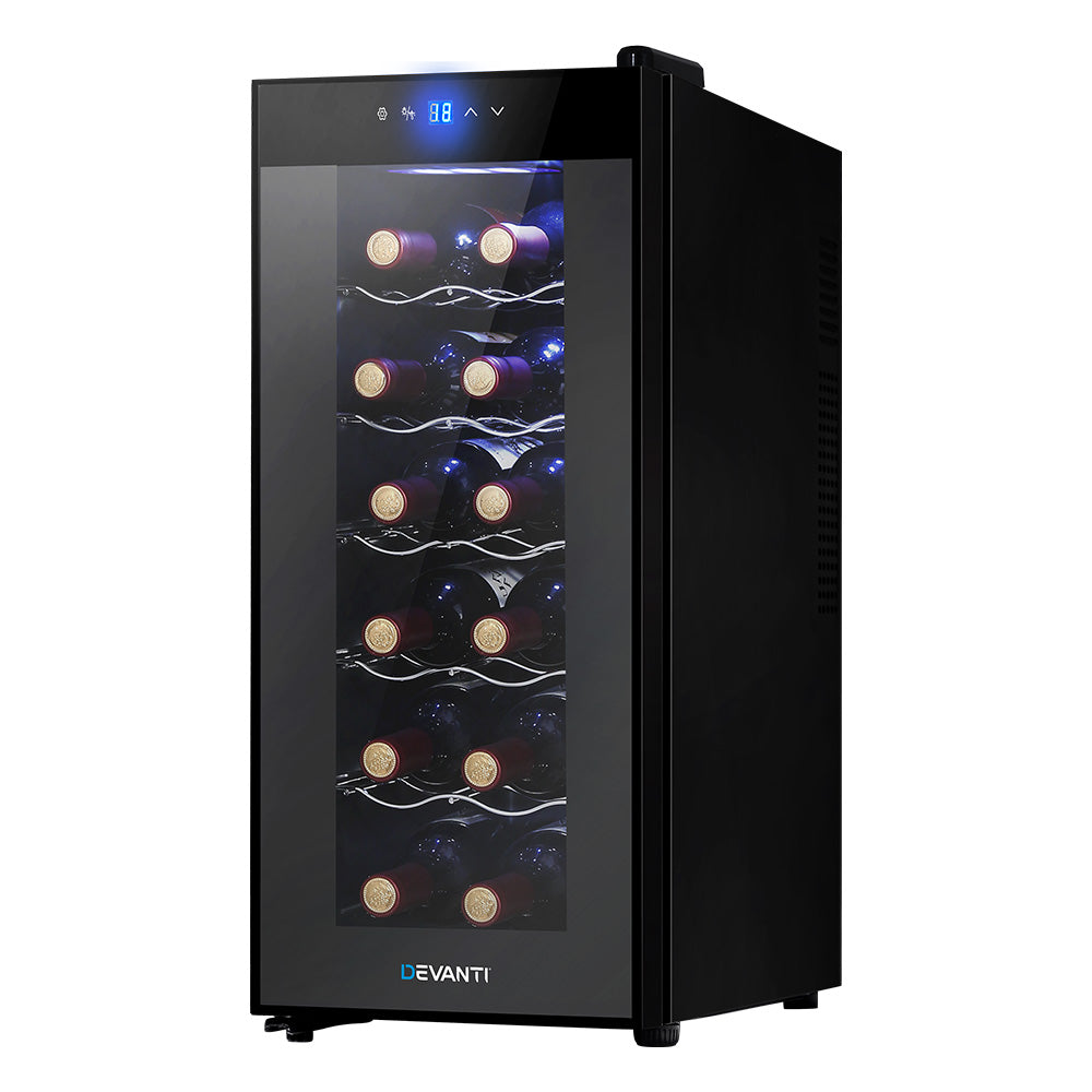Devanti Wine Fridge Cooler 12 Bottles 8