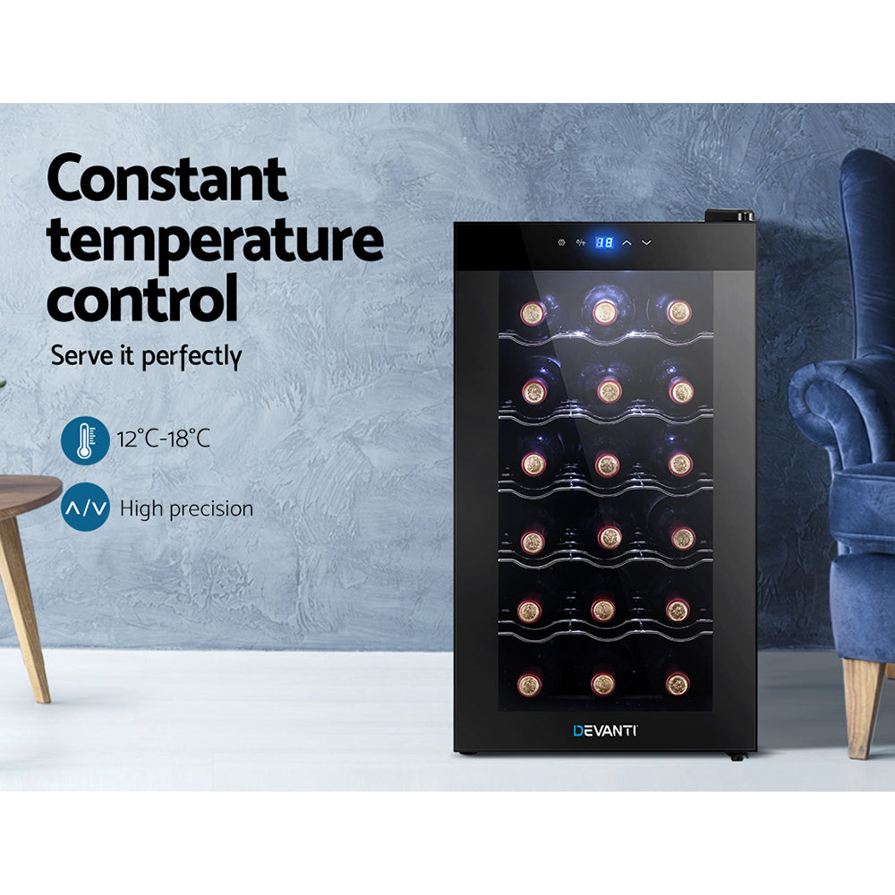 Devanti Wine Fridge Cooler 18 Bottles 5
