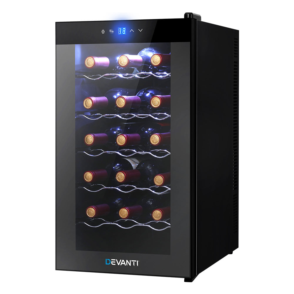 Devanti Wine Fridge Cooler 18 Bottles 8