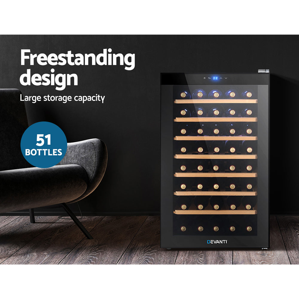 Devanti Wine Fridge Cooler 51 Bottles 4