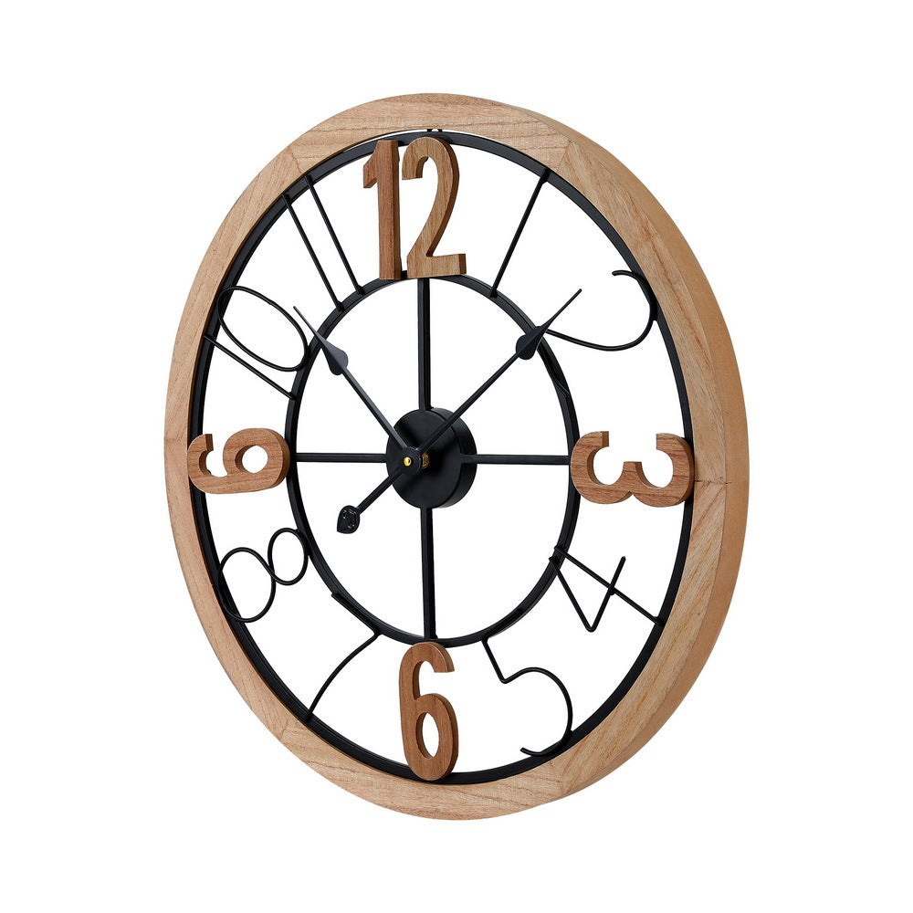Artiss 60CM Wall Clock Wooden 3