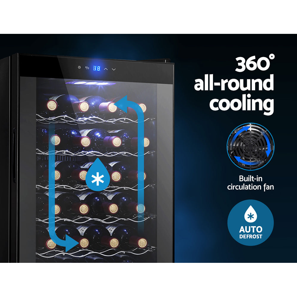 Devanti Wine Fridge Cooler 28 Bottles 4