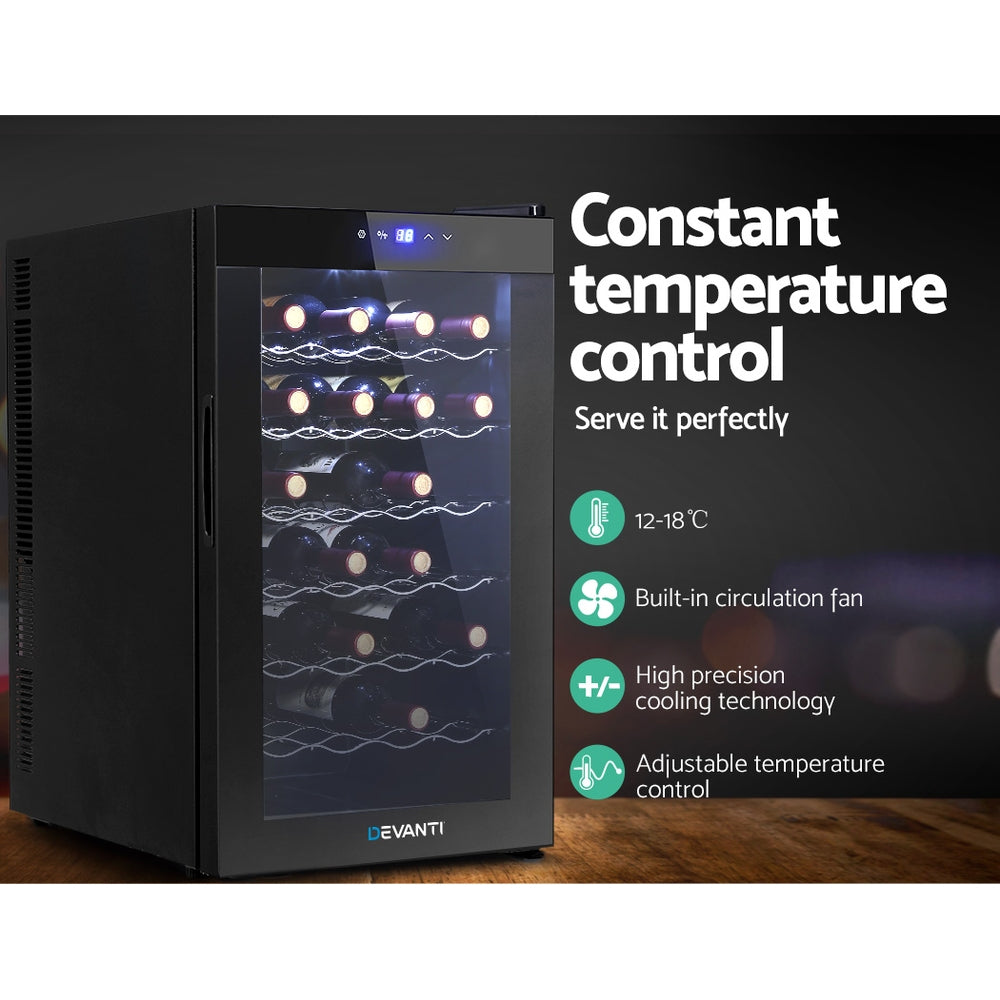 Devanti Wine Fridge Cooler 28 Bottles 7