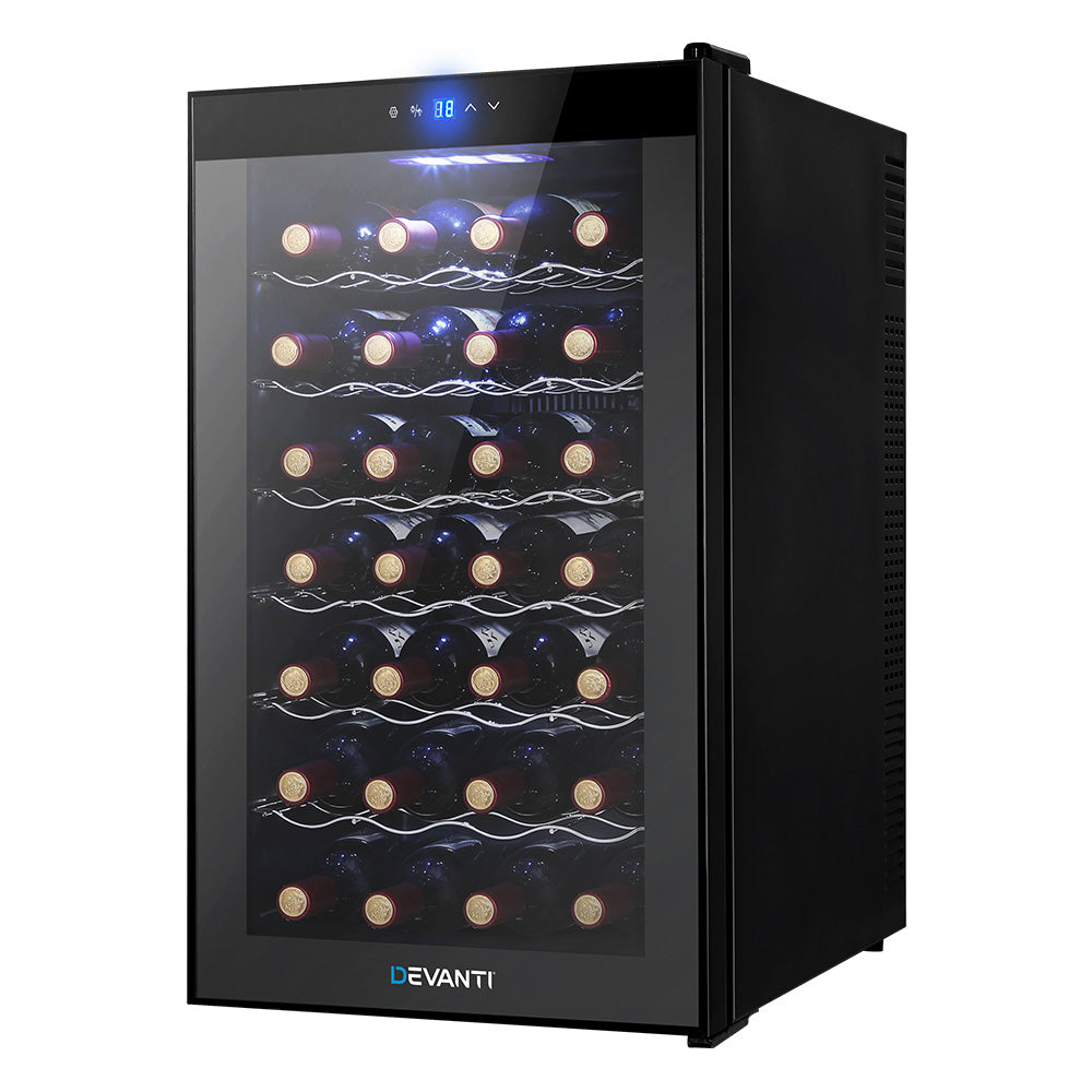 Devanti Wine Fridge Cooler 28 Bottles 8