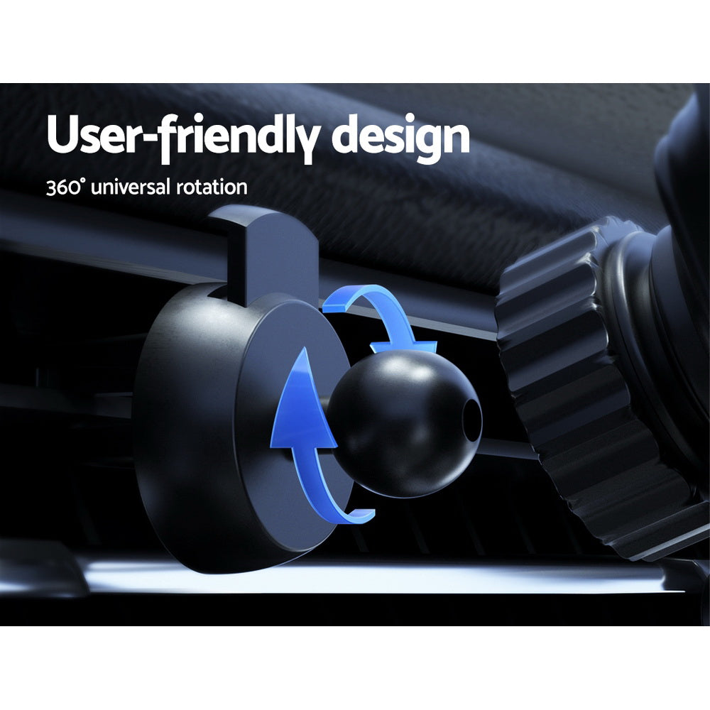 Devanti Wireless Car Charger Fast Charging Car Mount Vent Suction cup 6