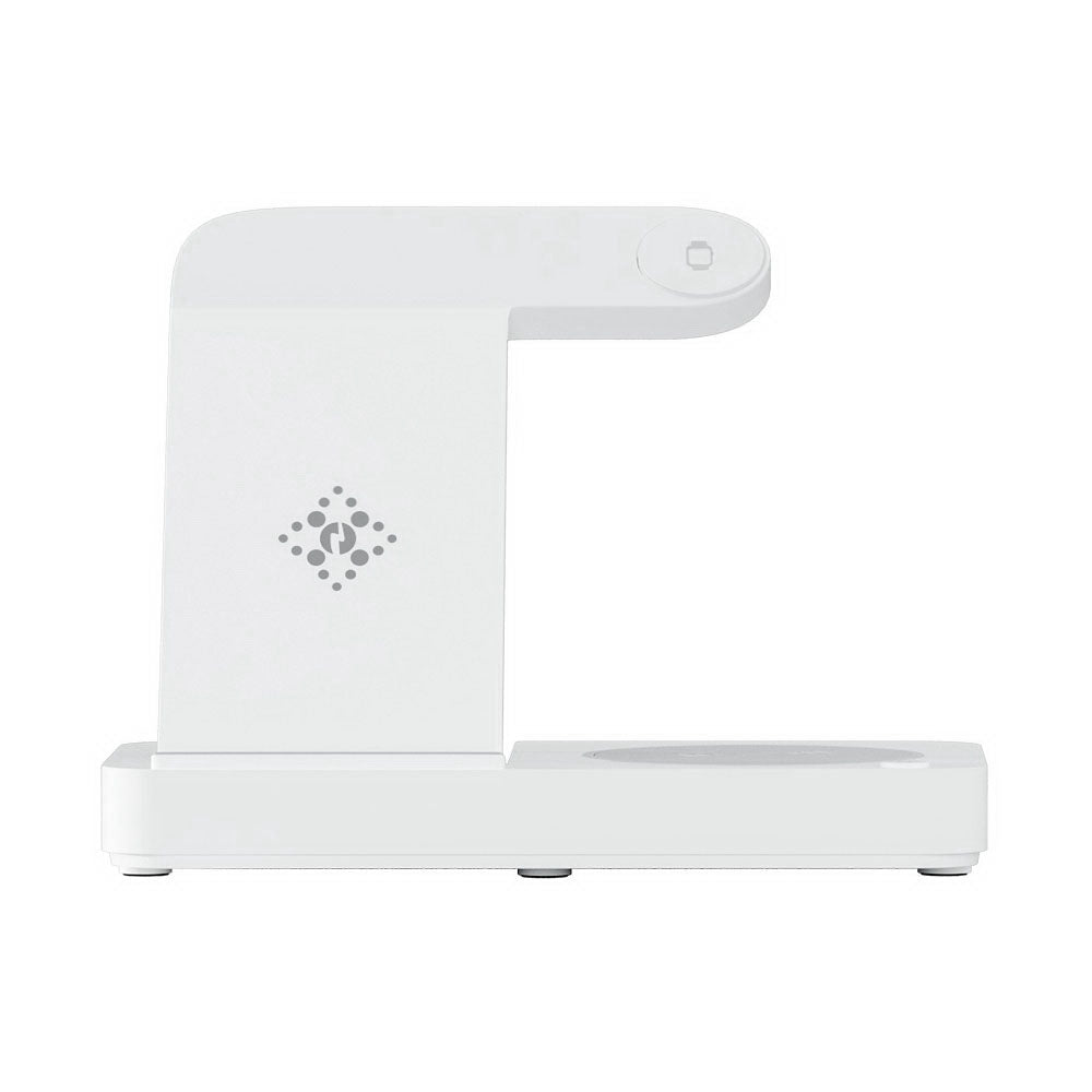 Devanti 4-in-1 Wireless Charger Dock Fast Charging for Phone White 4