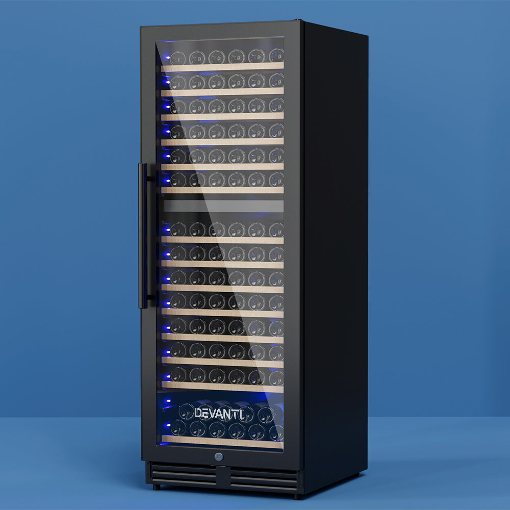Devanti Wine Fridge Cooler Dual Zone 154 Bottles 7