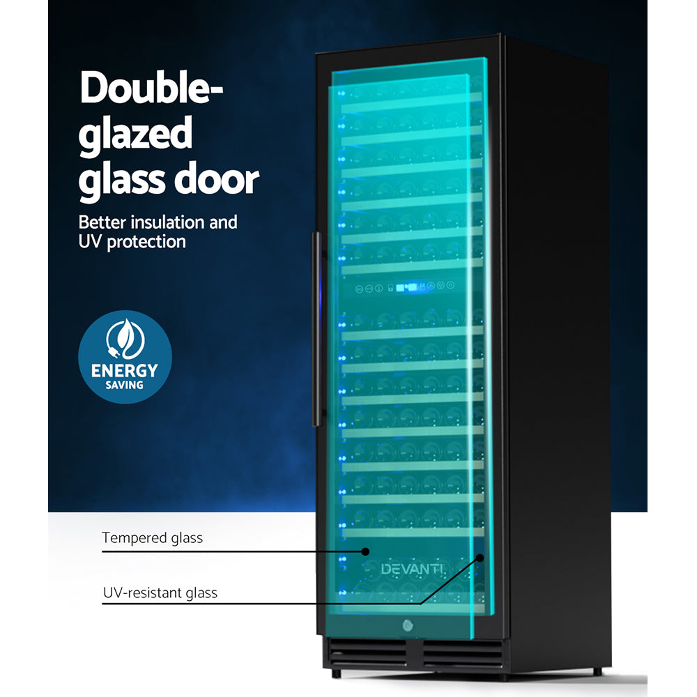 Devanti Wine Fridge Cooler Dual Zone 154 Bottles 6
