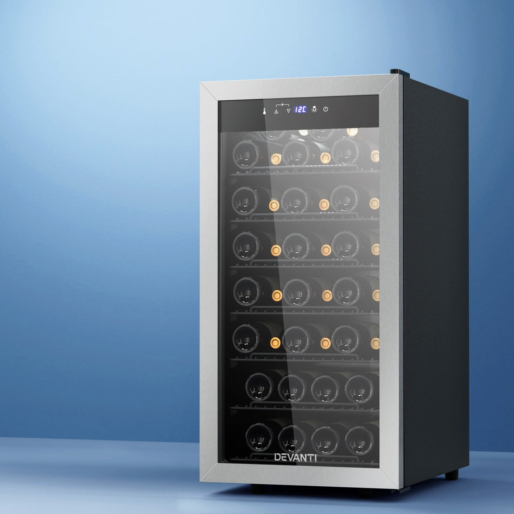 Devanti Wine Fridge Cooler 42 Bottles 7
