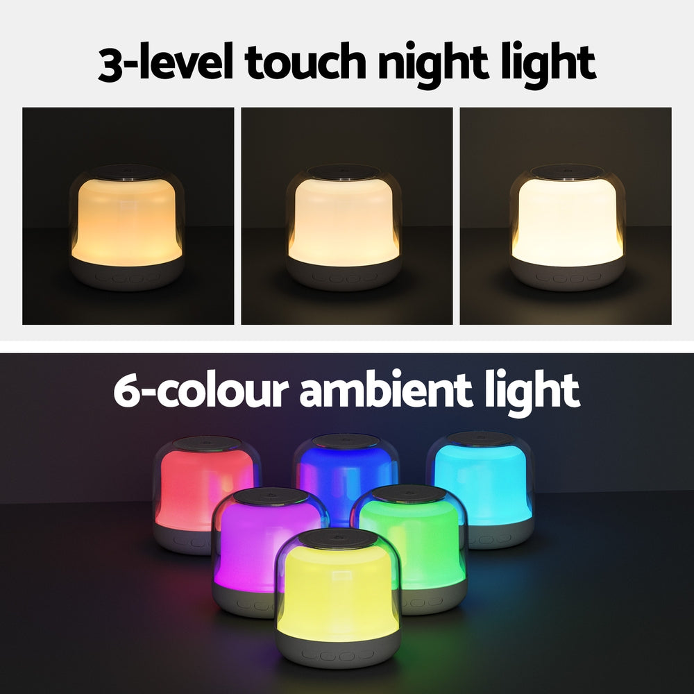 Devanti 3 in 1 Wireless Charger 15W Fast Charging RGB Light Bluetooth Speaker for Phone 5