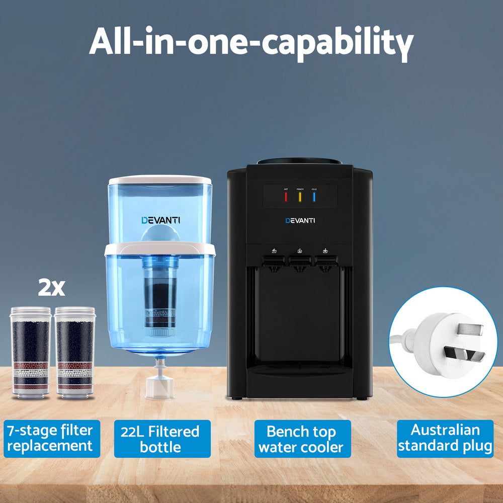 Devanti Water Cooler Dispenser Bench Top 22L w/2 Filter 4