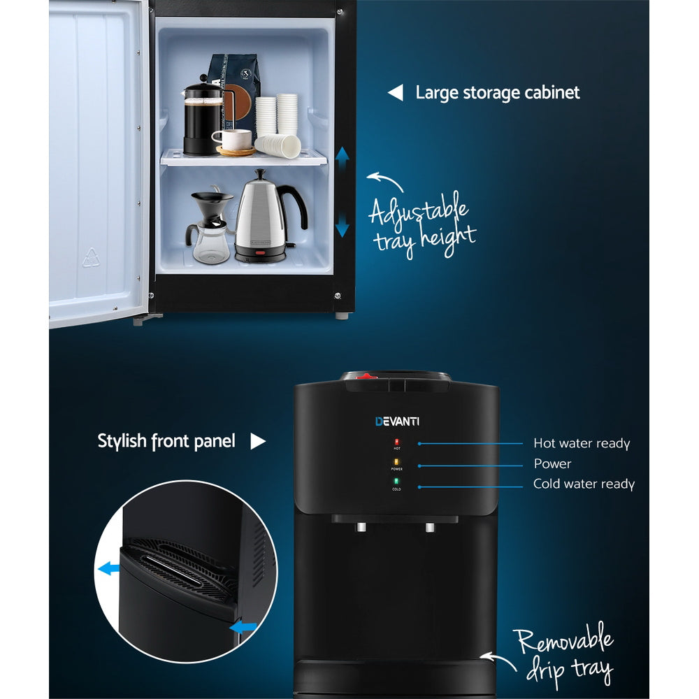 Devanti Water Cooler Dispenser Stand Black 4