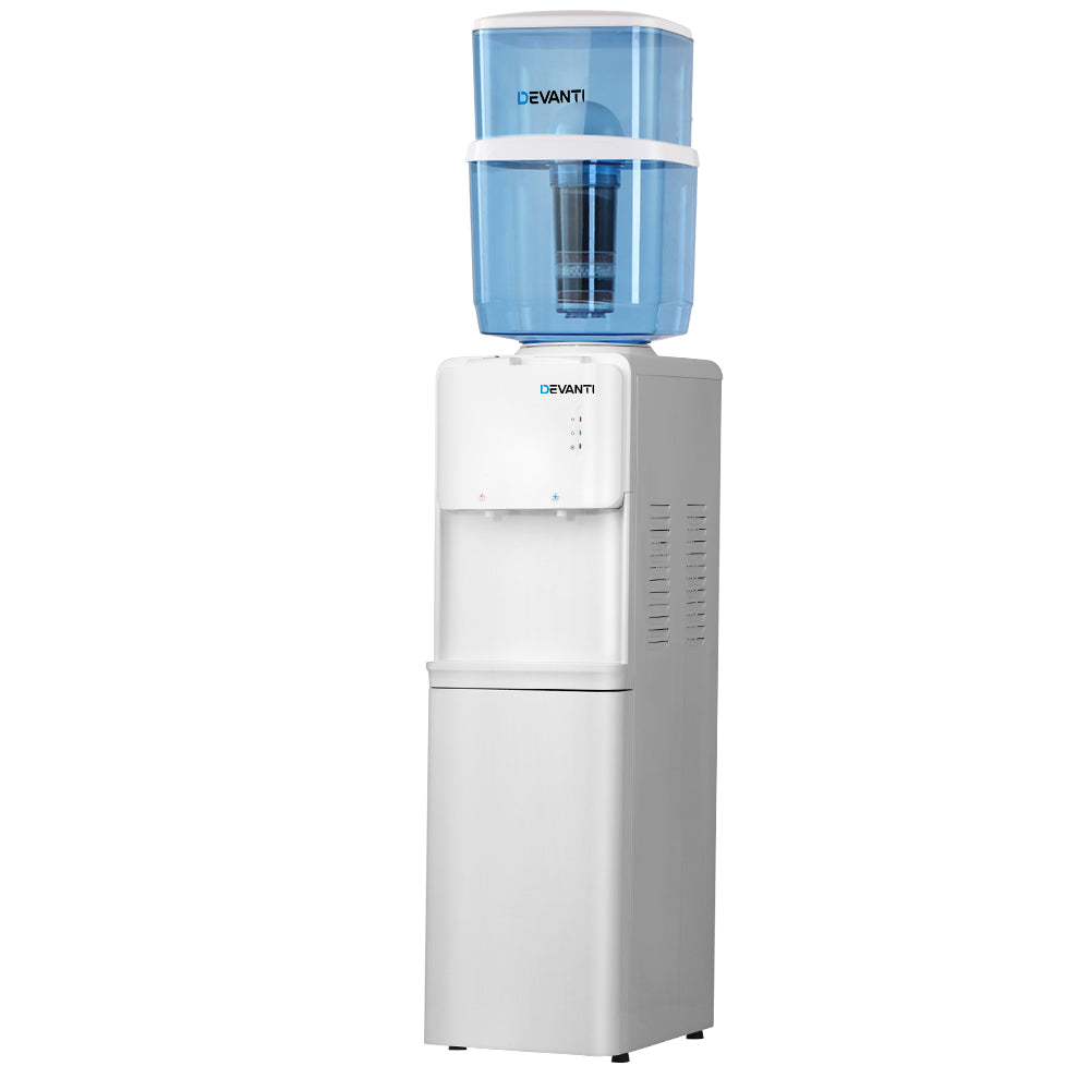 Devanti Water Cooler Dispenser Stand 22L Bottle White w/2 Filter 3