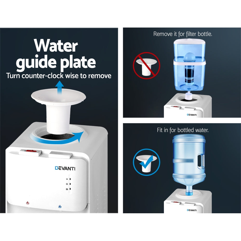 Devanti Water Cooler Dispenser Stand White 7