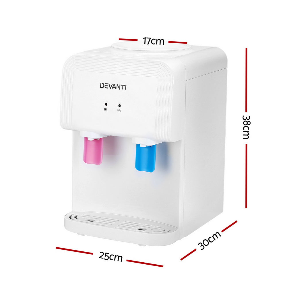 Devanti Water Cooler Dispenser Bench Top White 3