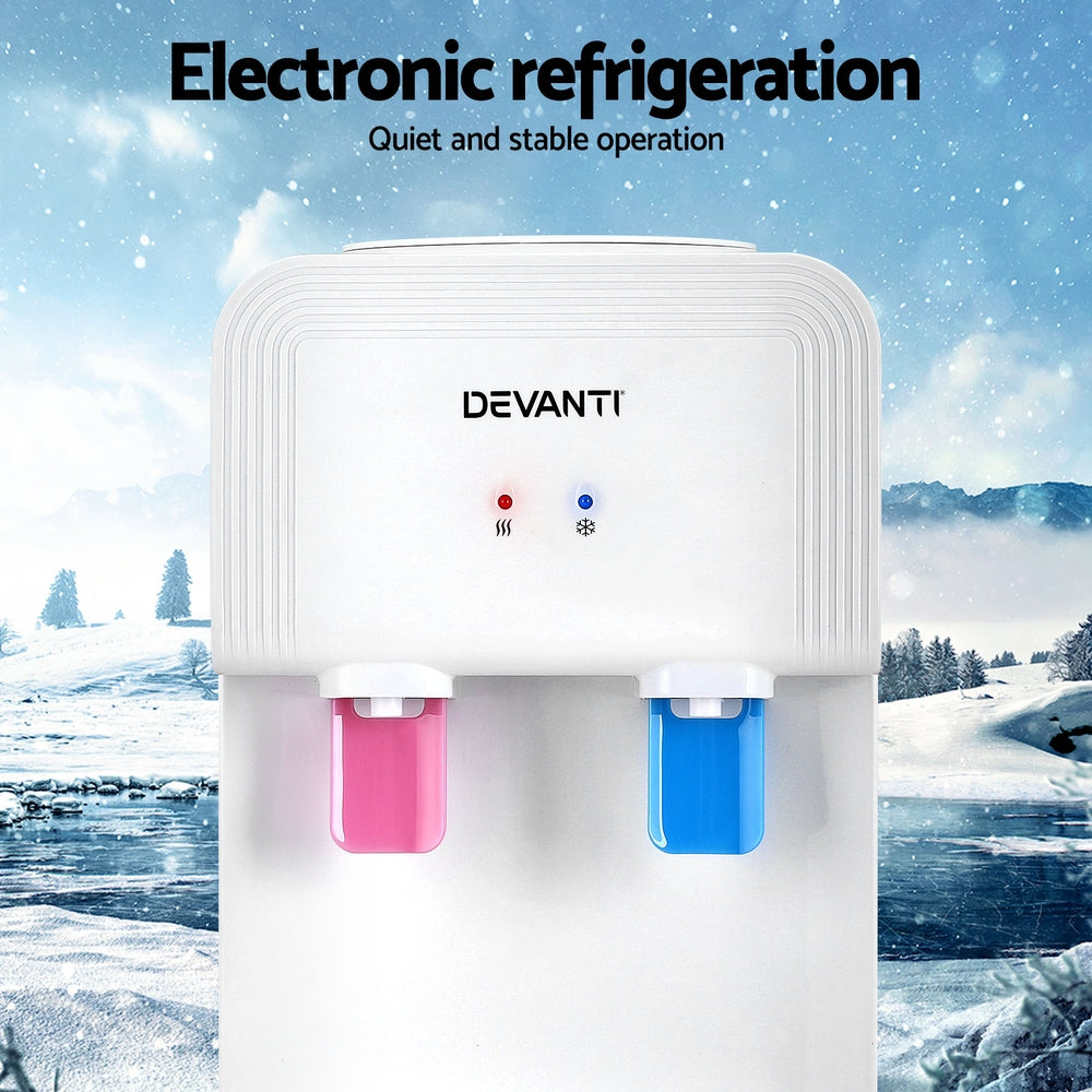 Devanti Water Cooler Dispenser Bench Top White 6