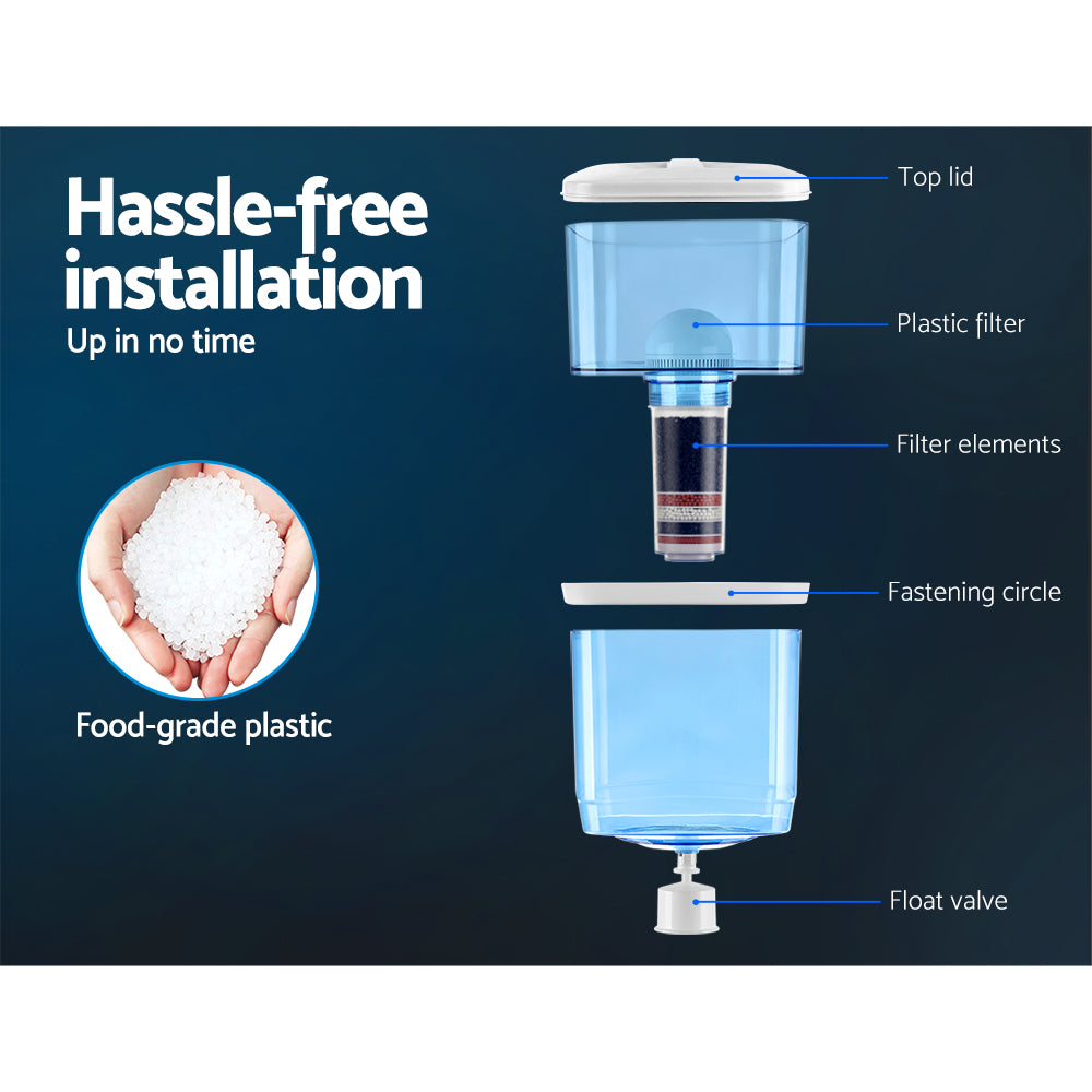 Devanti Water Cooler Dispenser 22L Filter Bottle 5