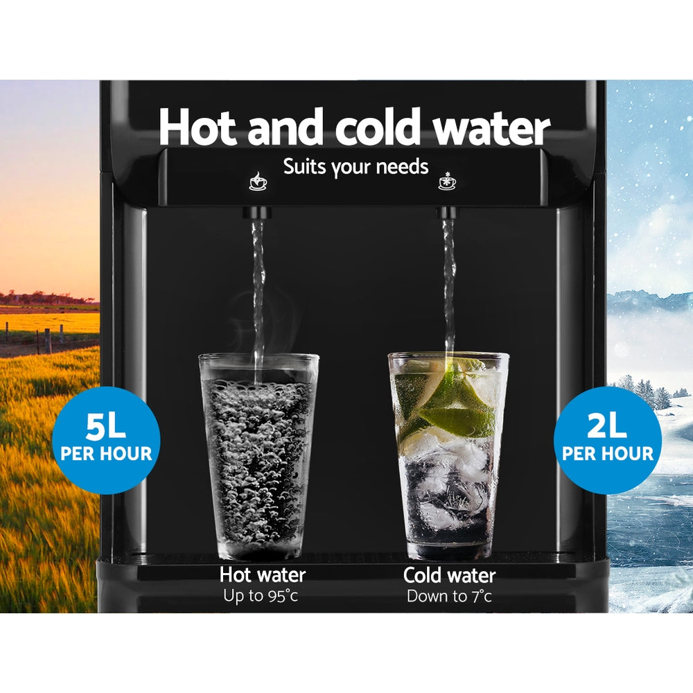Devanti Water Cooler Dispenser Bench Top Black 5