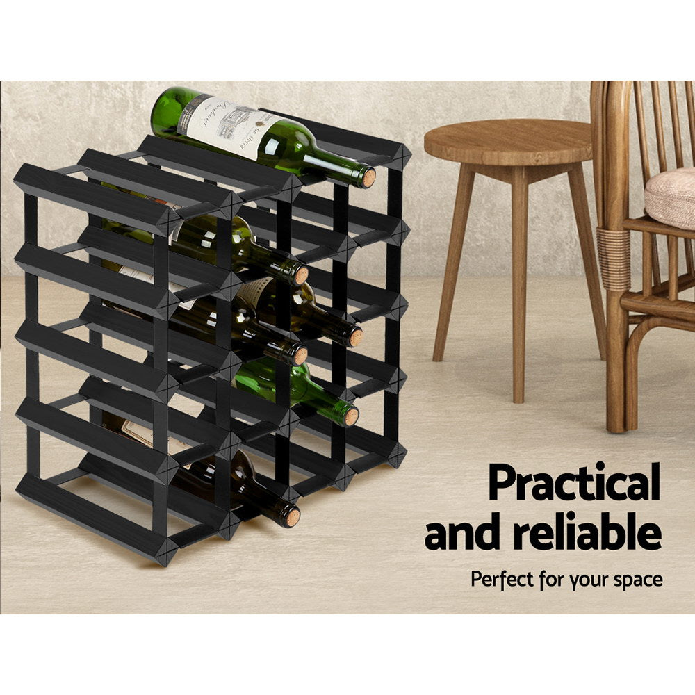 Artiss Wine Rack 20 Bottle Black 3