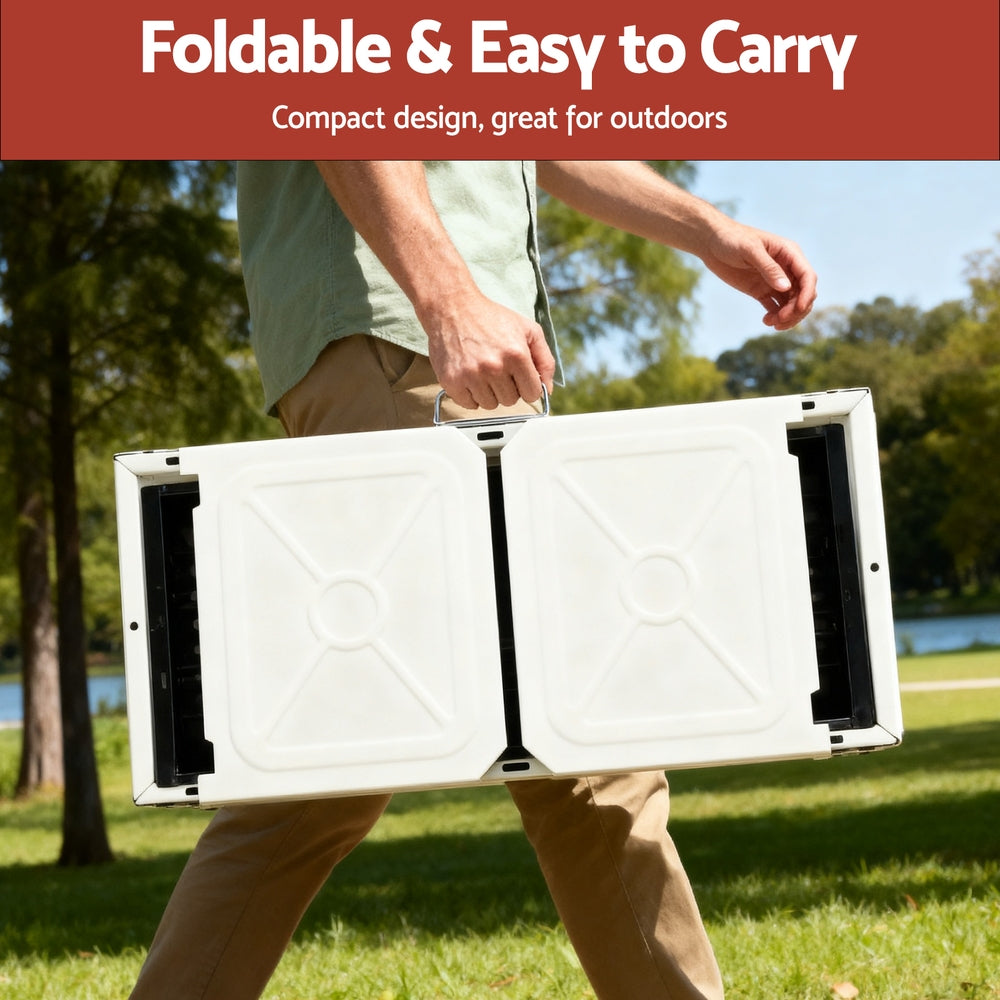 Grillz Portable BBQ Grill w/ Stainless Steel Racks & Pans for Outdoor 7