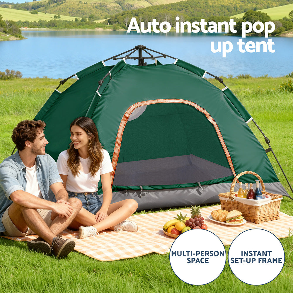 Weisshorn Camping Tent Instant Tent Pop up 2 Person Outdoor Hiking Tents Hiking Green 5