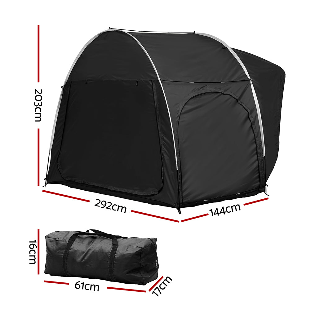 Weisshorn Camping Tent Car SUV Rear Hatchback Tents Canopy Portable Outdoor Family Black 3