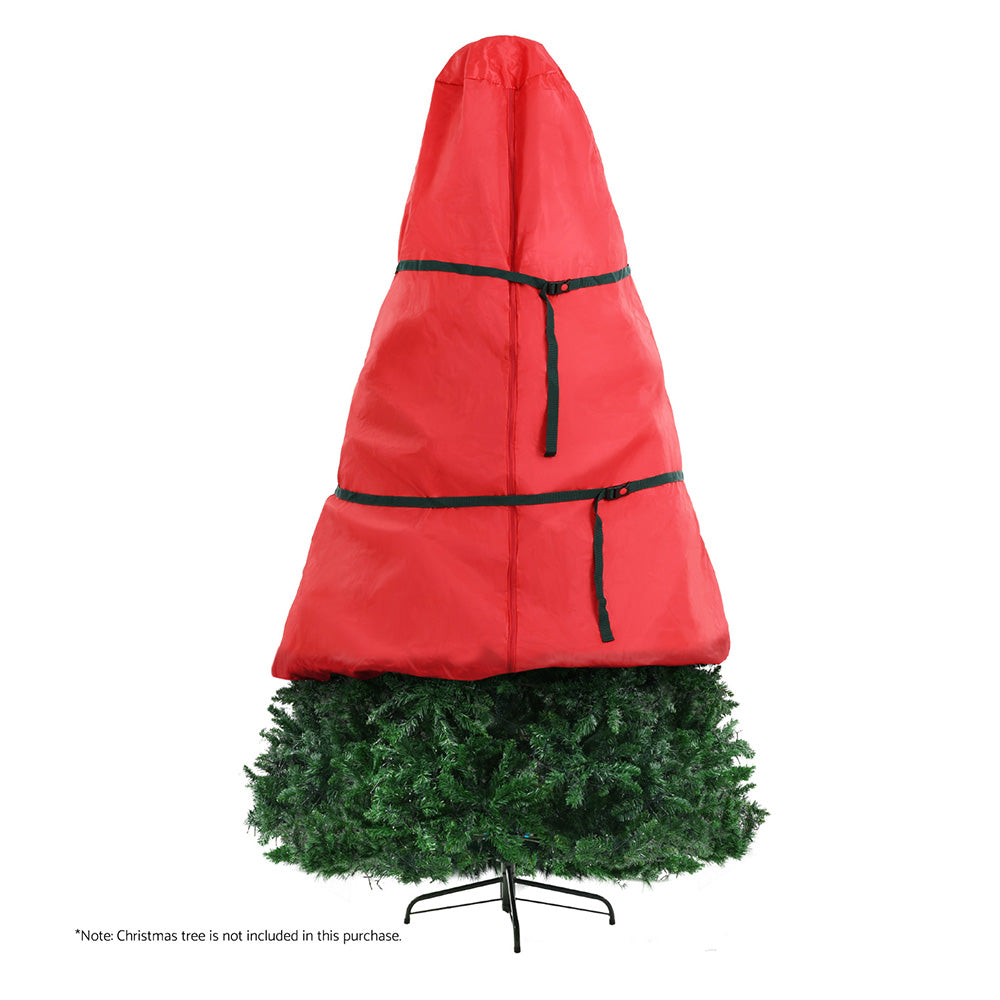 Jingle Jollys Christmas Tree Storage Bag Fits Up to 8ft Tree Xmas Bag Zipper Red 3