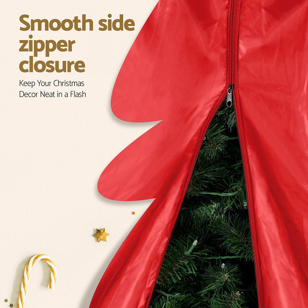 Jingle Jollys Christmas Tree Storage Bag Fits Up to 8ft Tree Xmas Bag Zipper Red 5
