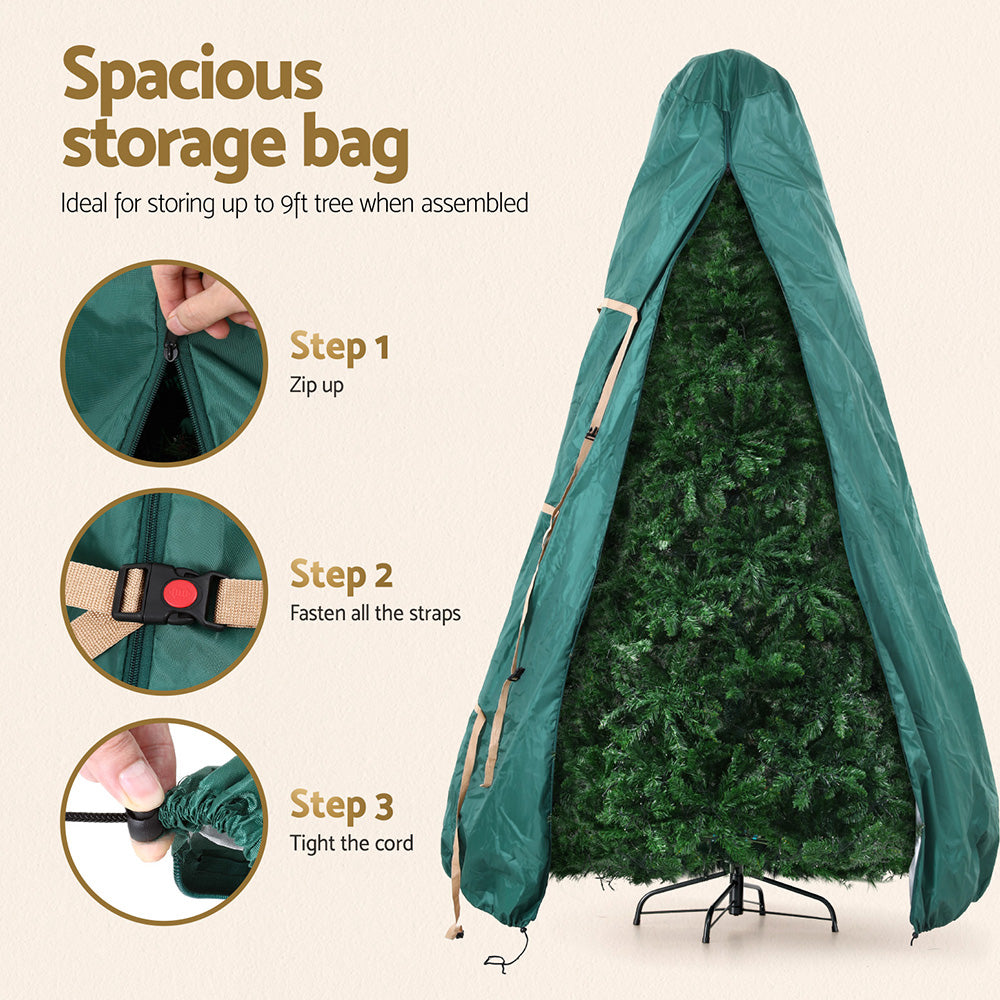 Jingle Jollys Christmas Tree Storage Bag Fits Up to 9ft Tree Xmas Bag Green 4