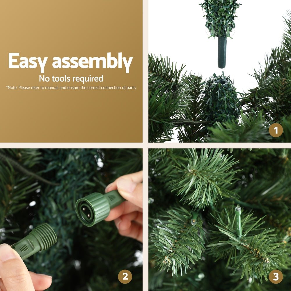 Jingle Jollys Christmas Tree 1.8M LED Corner Xmas Tree Half 8 Modes Multi-color 6