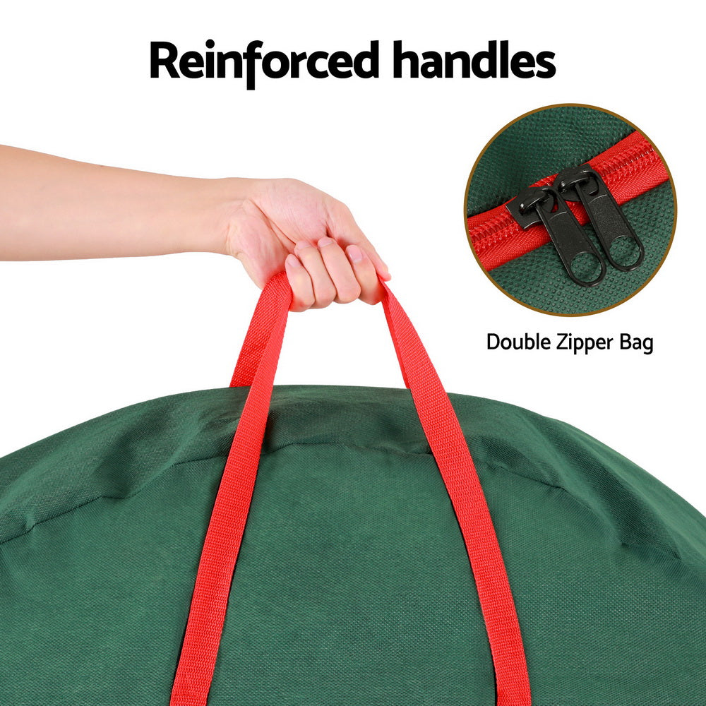 Jingle Jollys Christmas Garland Wreath Storage Bag Baubles Ornaments Container 6