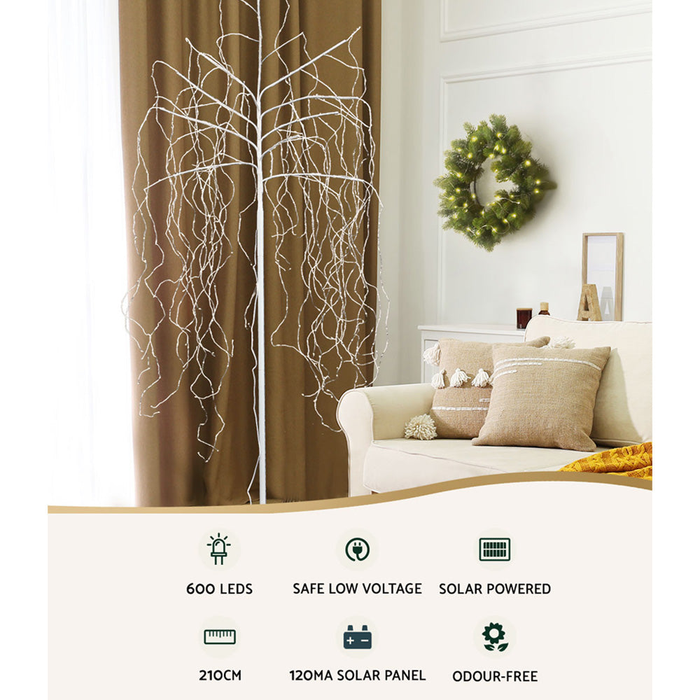 2.1M Christmas Tree 600 LED Solar Jingle Jollys 3