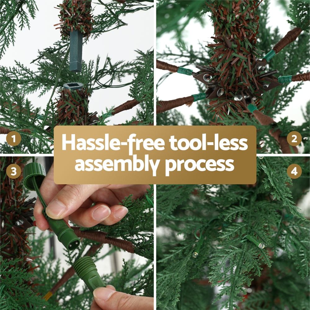 Jingle Jollys Christmas Tree 1.5M LED Xmas Tree Sparse 263 Tips Party Decoration 6