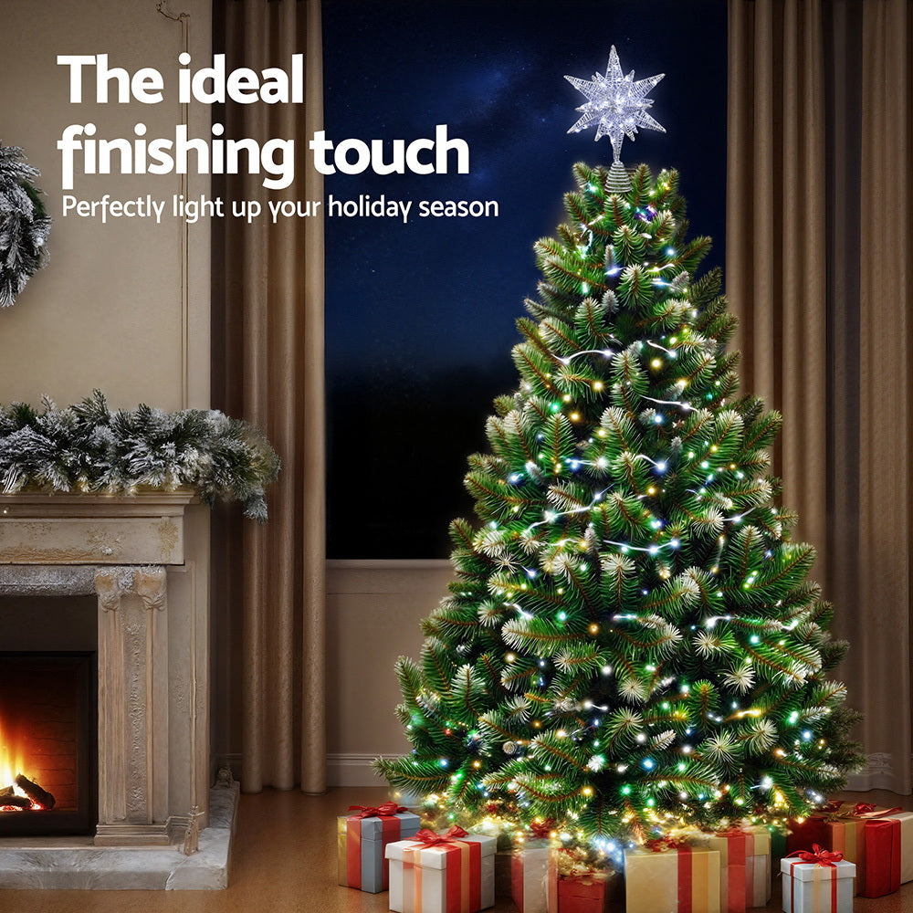 Jingle Jollys 3D Christmas Tree Topper Star LED Decorations Xmas Party Timer 6