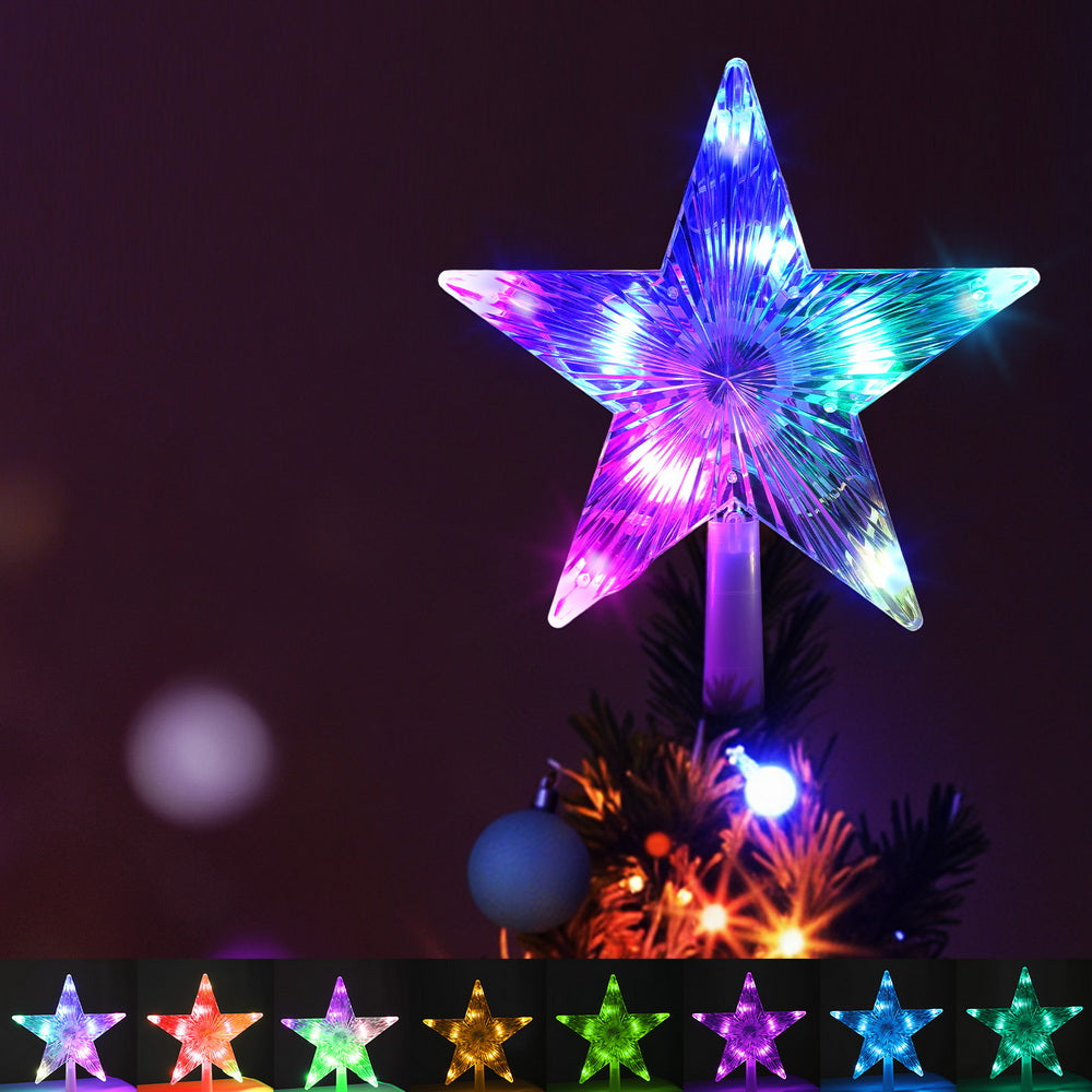 Jingle Jollys Christmas Tree Topper Star RGB LED Xmas Decor 80 Modes APP Control 6