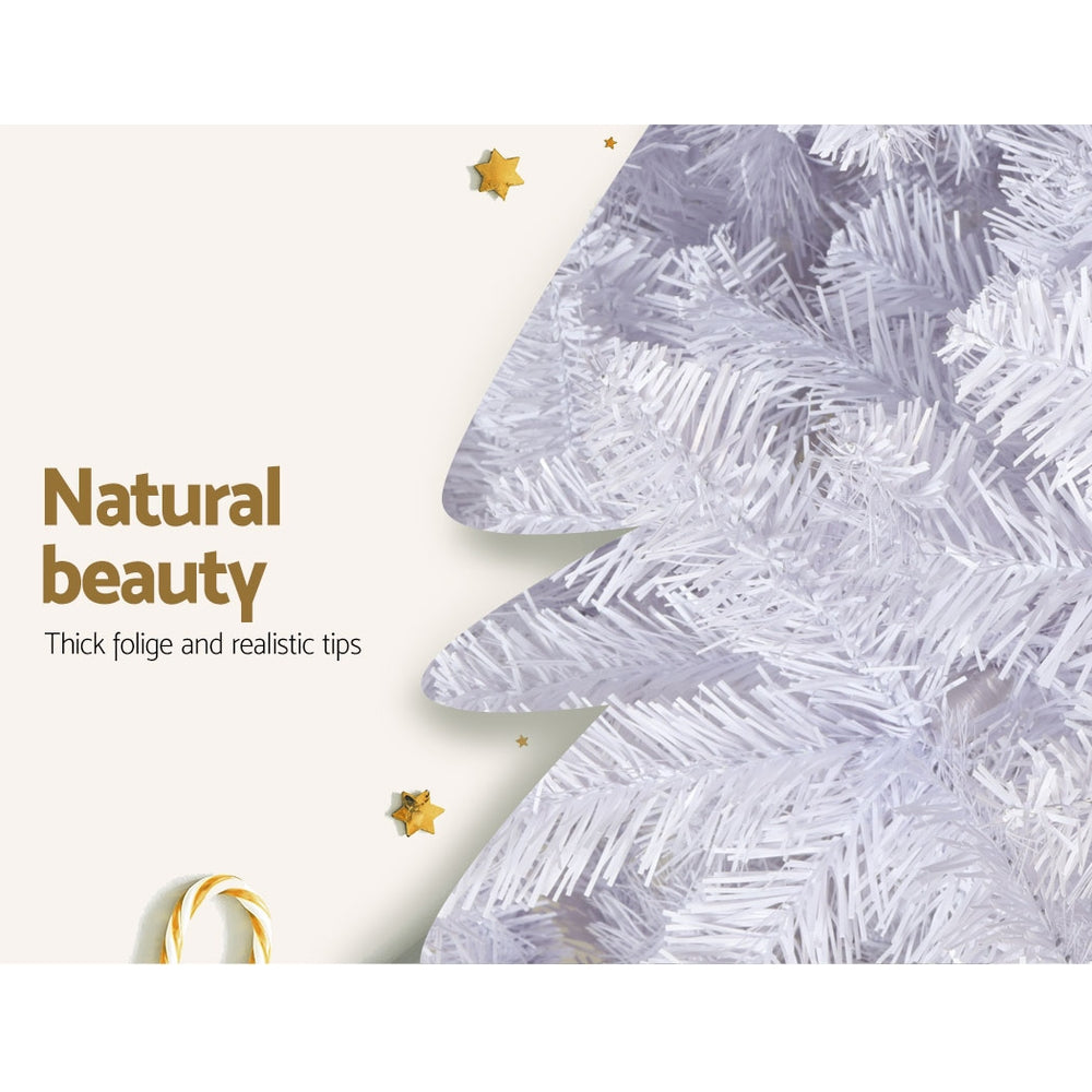 Jingle Jollys Christmas Tree 2.1m 1000 White Tips Xmas Tree Decorations 4