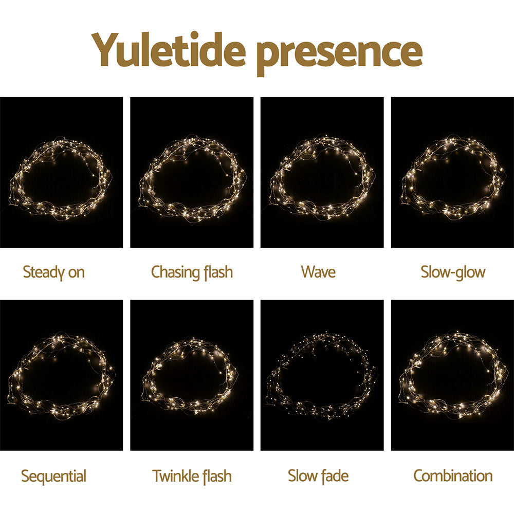 Jingle Jollys 3X3M Christmas Lights Curtain String Light 300 LED Warm White 6