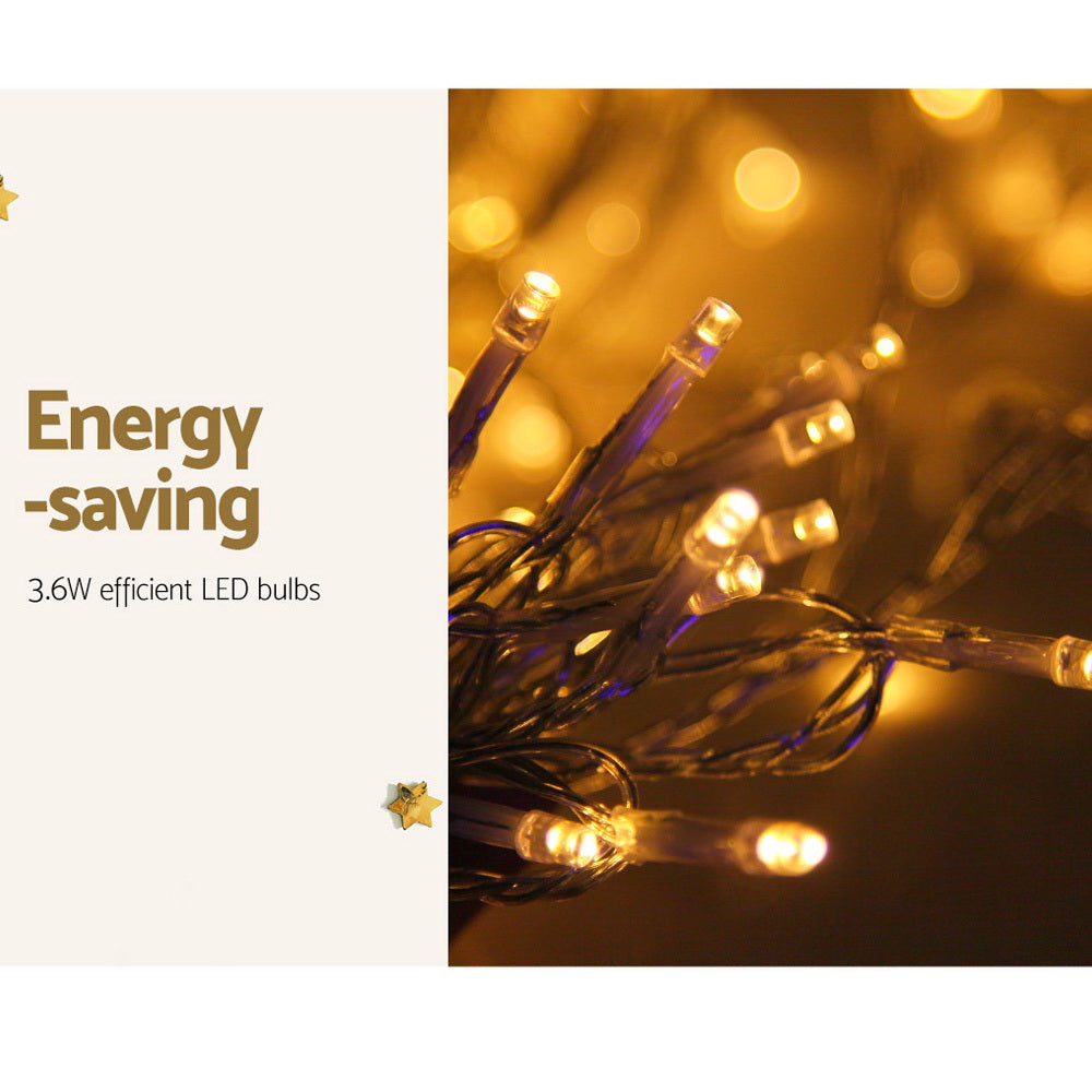 3X6M Christmas Lights Curtain Light Warm White 600 LED Jingle Jollys 3