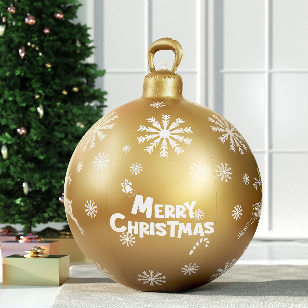 Jingle Jollys Christmas Inflatable Ball Bauble 60cm Outdoor Decoration Gold 8