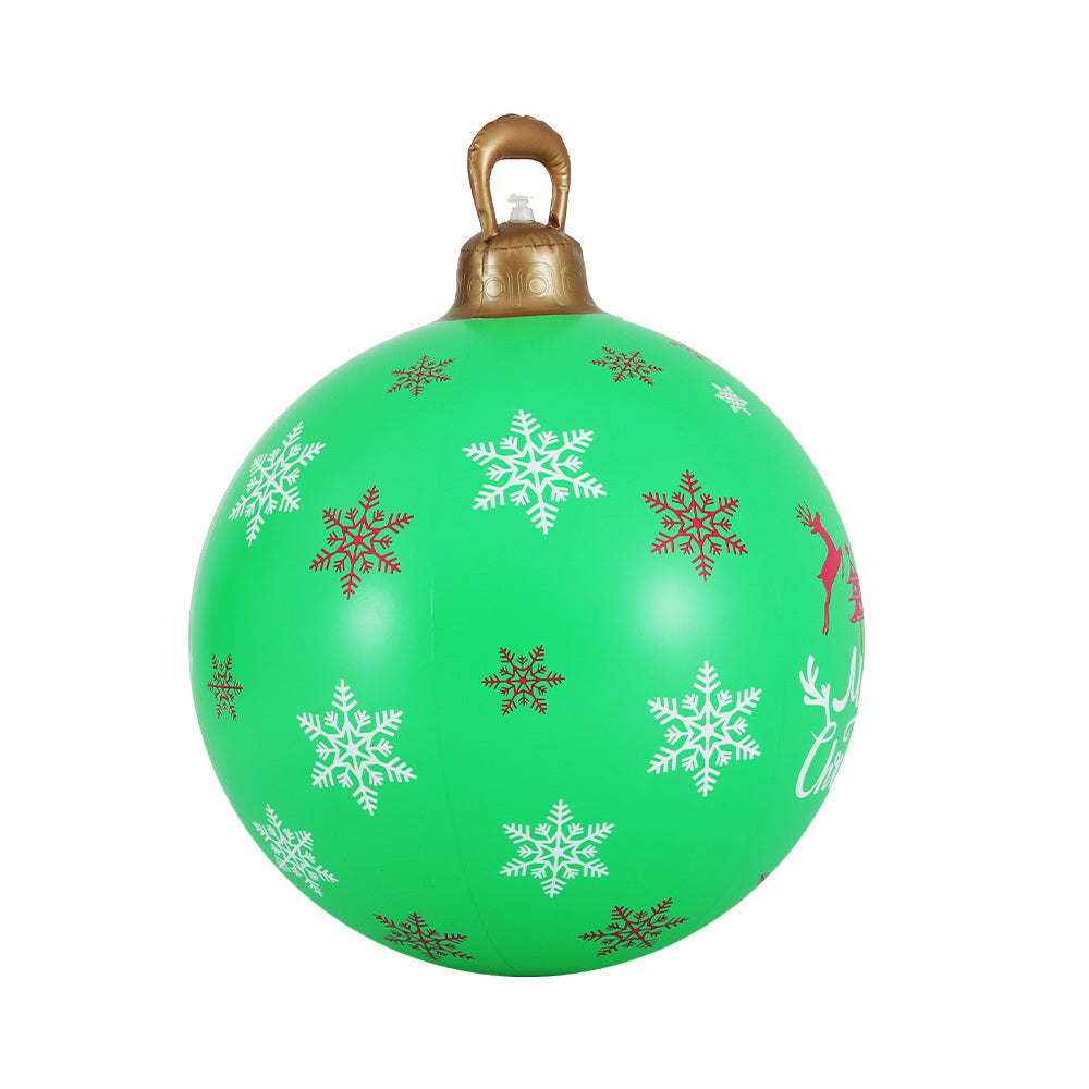 Jingle Jollys Christmas Inflatable Ball Bauble 60cm Outdoor Decoration Green 3